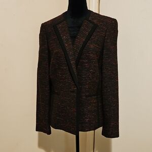 Elegant Black and Red Womens Blazer